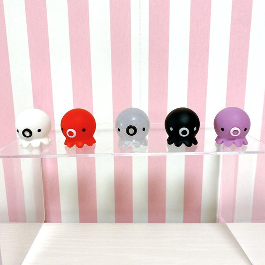 Takocchu Soft Mini Figure Mascot 5 Set Octopus Red White Purple Black Clear Rare