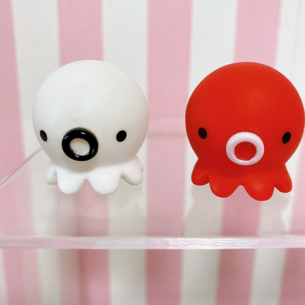 Takocchu Soft Mini Figure Mascot 5 Set Octopus Red White Purple Black Clear Rare