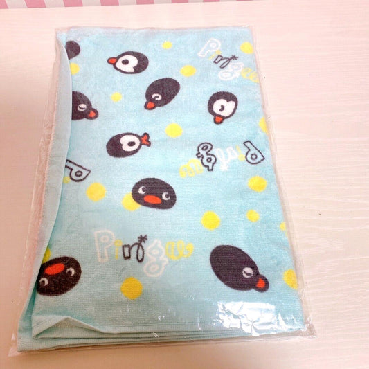 Pingu Muffler Face Towel Sports Light Blue penguin Cotton Kawaii Character Rare