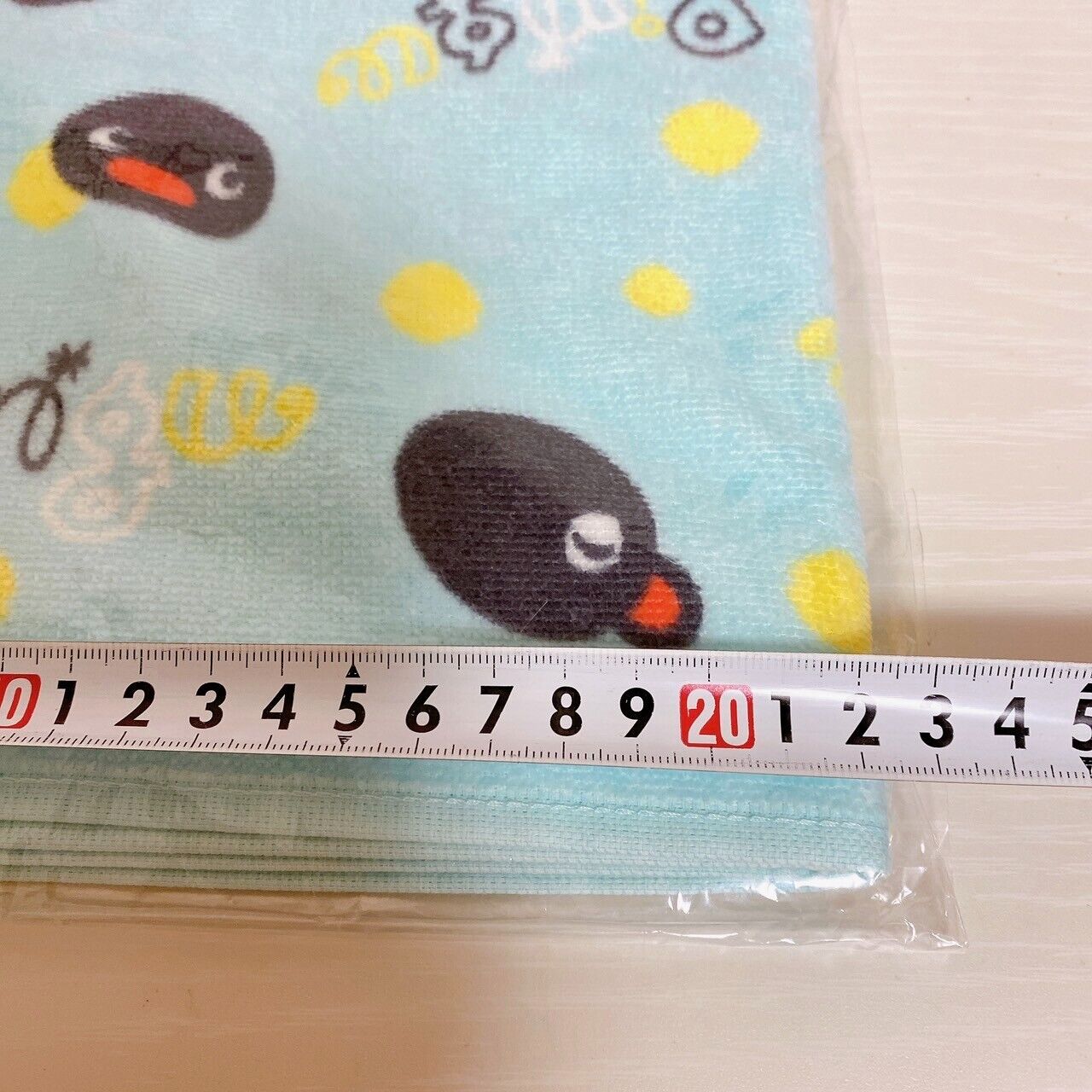 Pingu Muffler Face Towel Sports Light Blue penguin Cotton Kawaii Character Rare