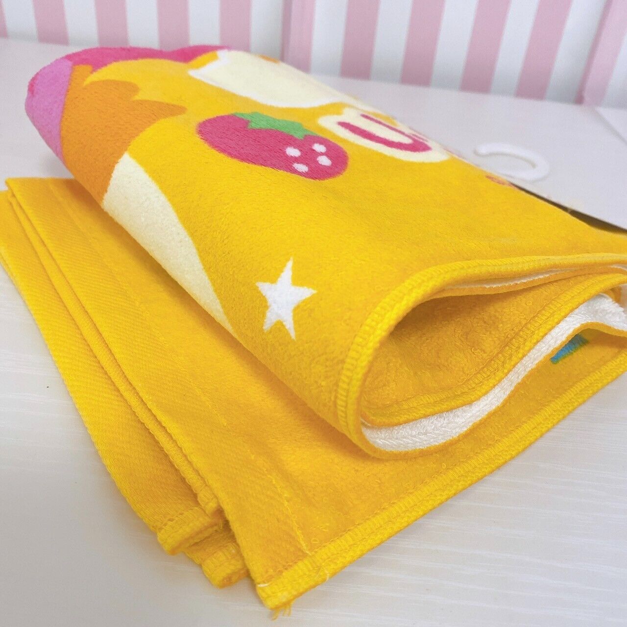 Sanrio Usahana Long Towel Flower Fruit Clover Yellow Rabbit Kawaii Character