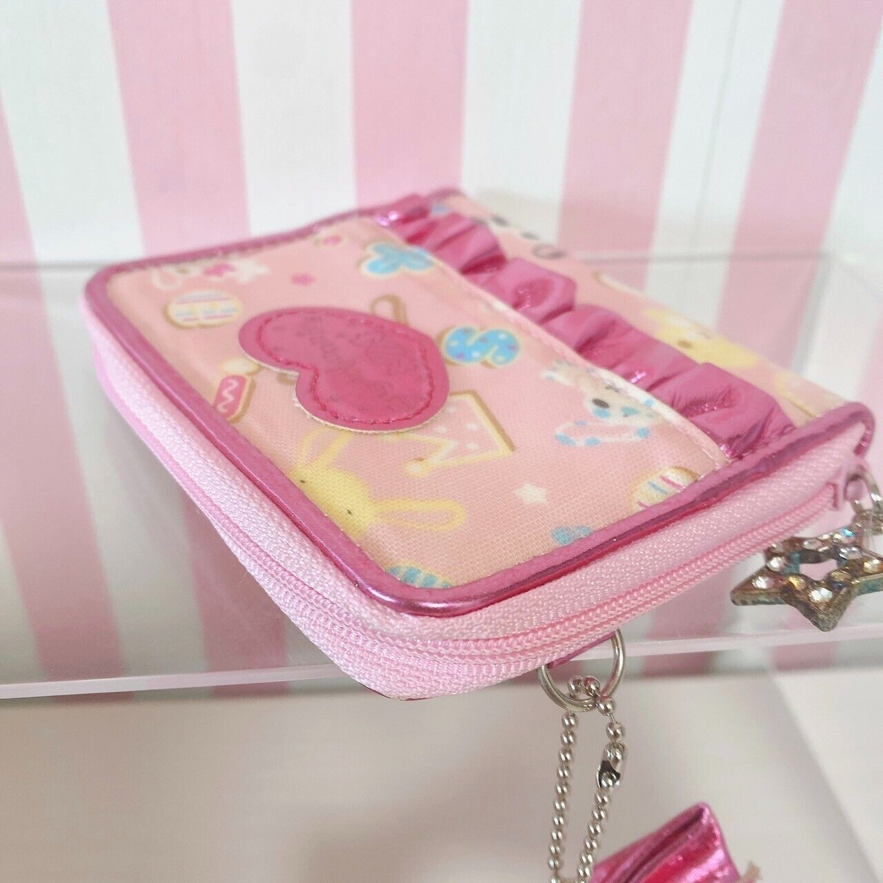 Sanrio Sugarbunnies Wallet Coin Purse Case Holder Pink Frill Heart Bunny Kawaii