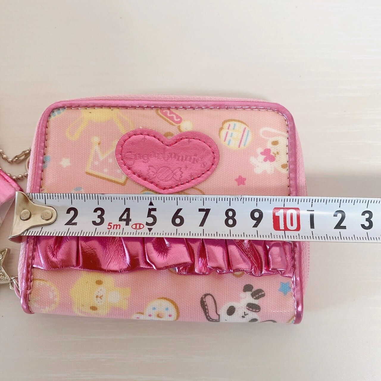 Sanrio Sugarbunnies Wallet Coin Purse Case Holder Pink Frill Heart Bunny Kawaii