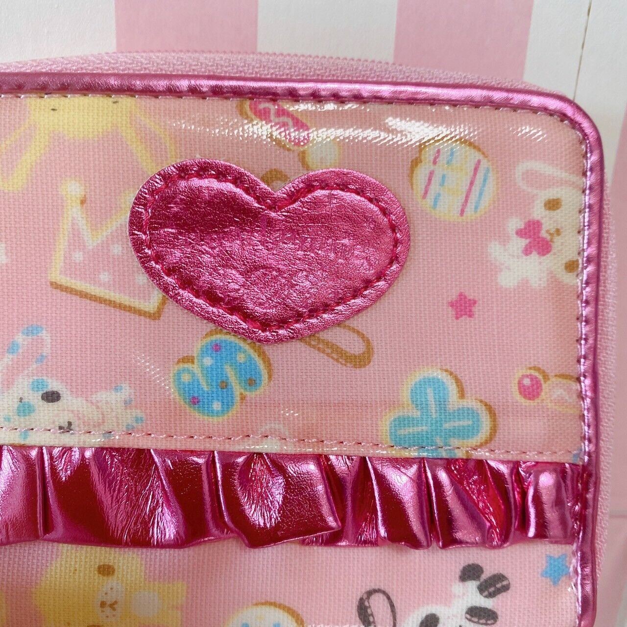 Sanrio Sugarbunnies Wallet Coin Purse Case Holder Pink Frill Heart Bunny Kawaii