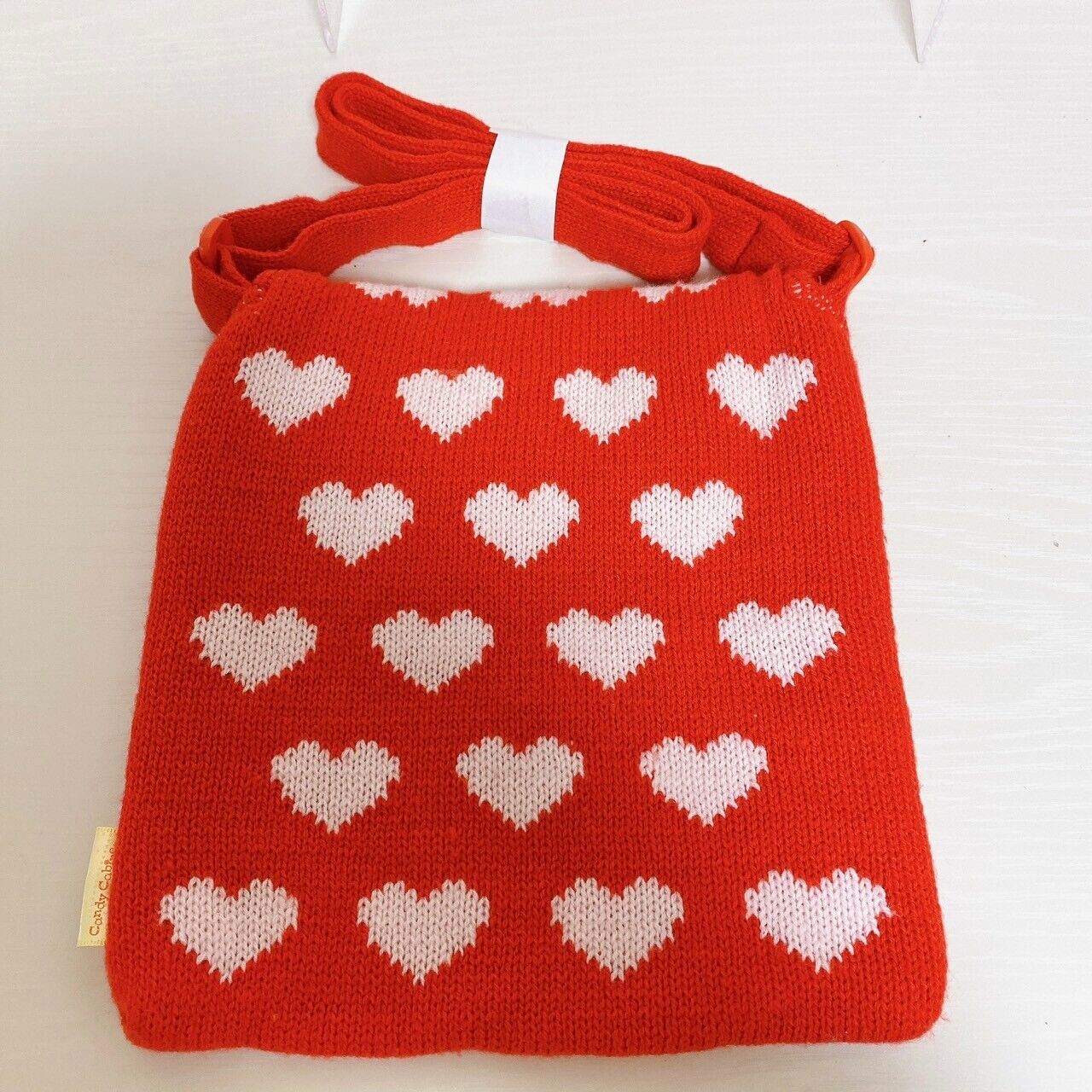 Sanrio Hello Kitty Knit Shoulder Bag Pouch Red Cat Rabbit Heart Kawaii Character