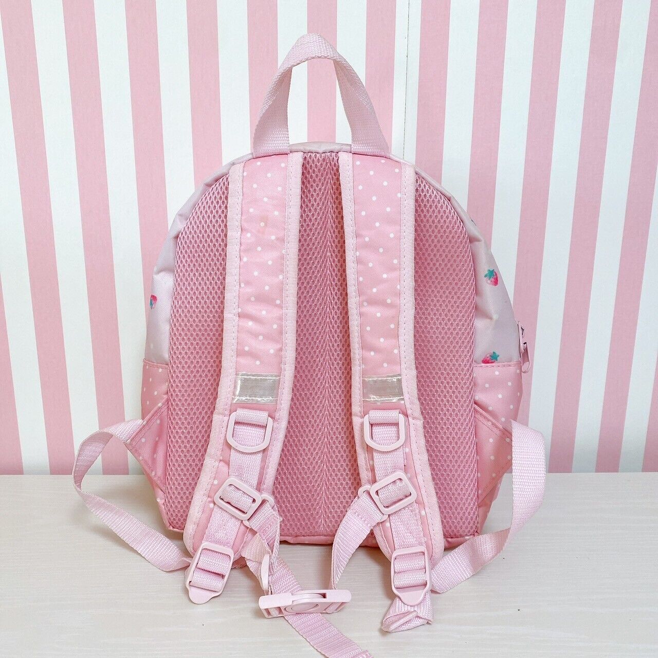 Sanrio Hello Kitty Strawberry Shortcake Backpack School Bag Pink Ribbon Kawaii