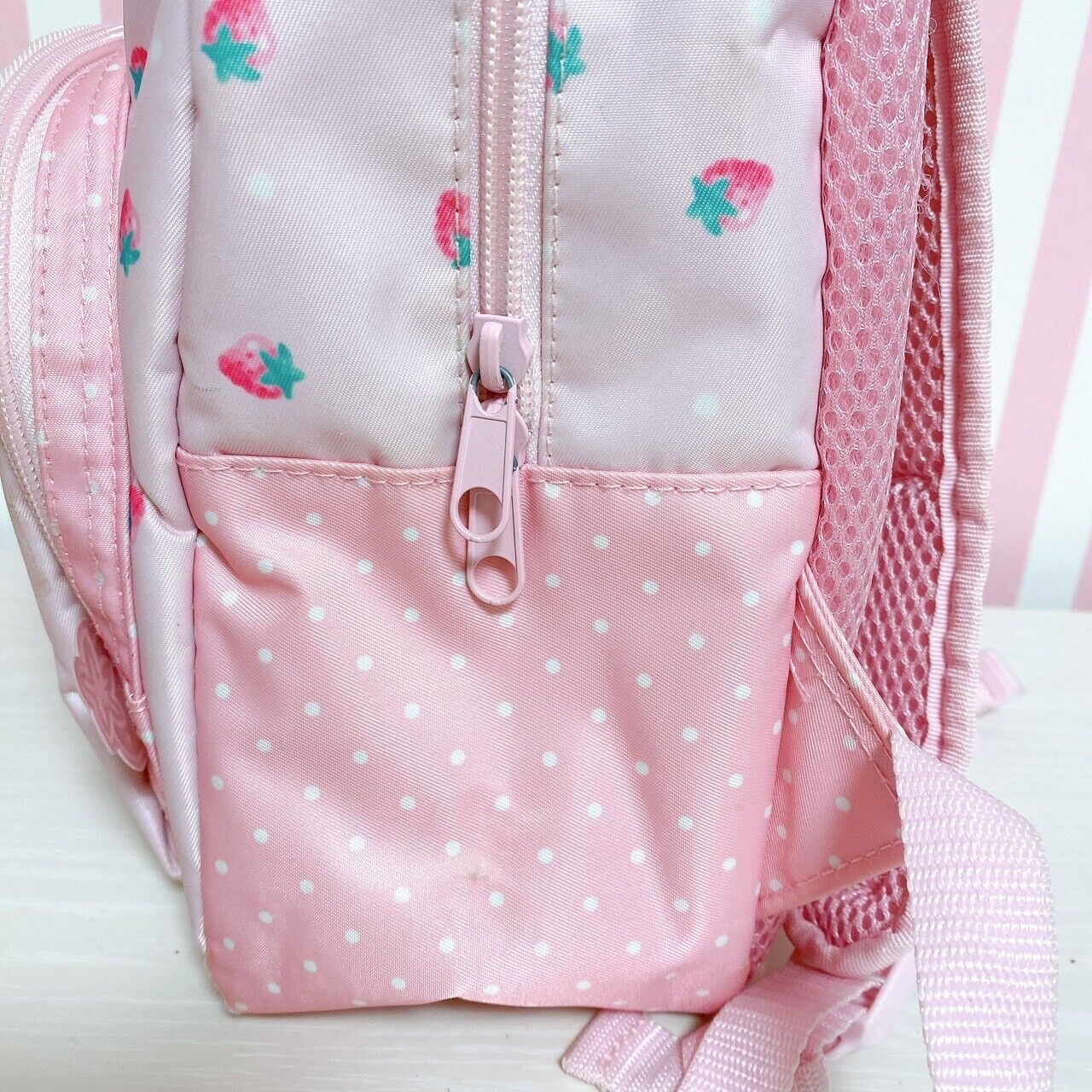 Sanrio Hello Kitty Strawberry Shortcake Backpack School Bag Pink Ribbon Kawaii