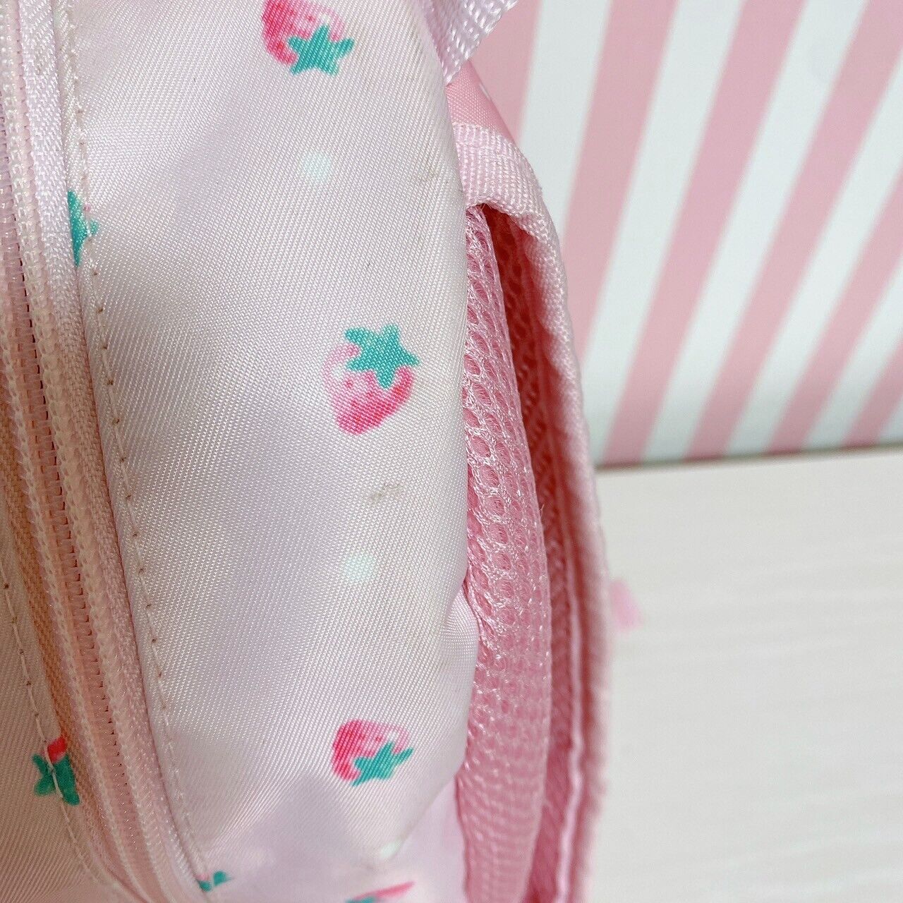 Sanrio Hello Kitty Strawberry Shortcake Backpack School Bag Pink Ribbon Kawaii