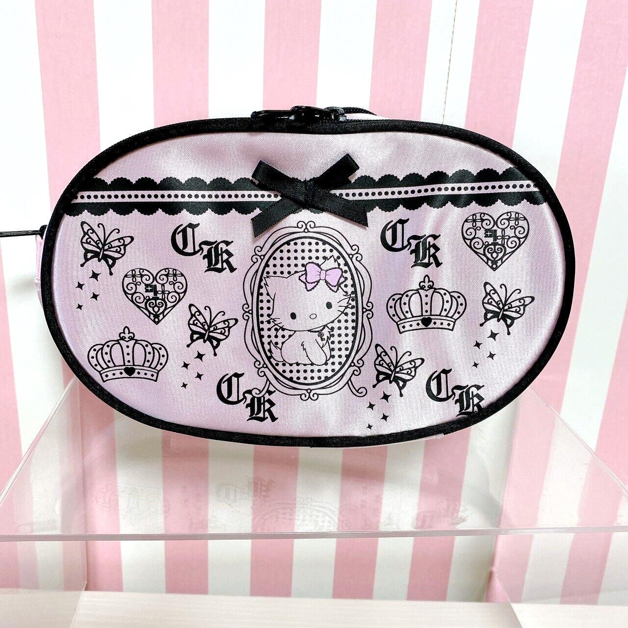 Sanrio Charmmy Charmy Kitty Pouch Pink Ribbon Cat Frill Kawaii Character Rare