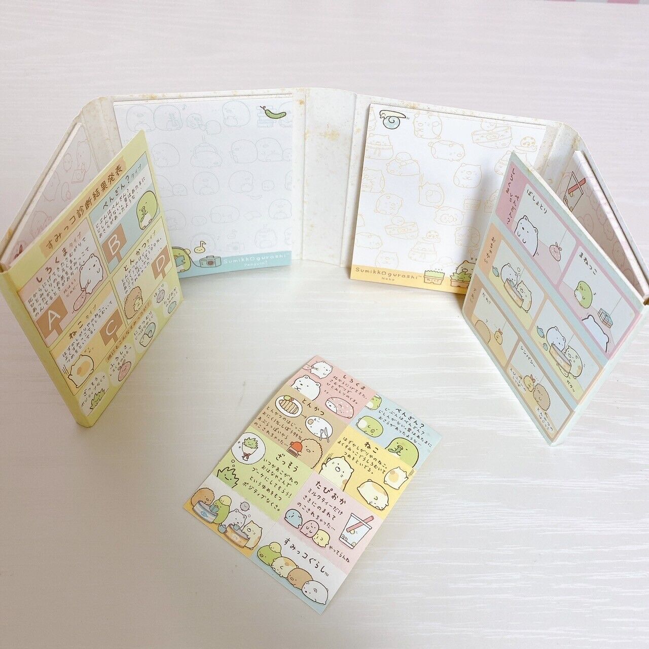 Sanrio San-X Masyumaro Sumikko Gurashi Notepad Set Memo Key Ring Character Rare