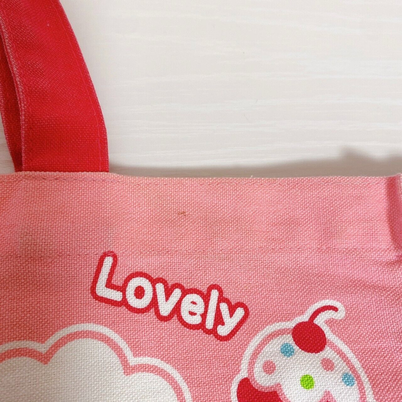 Mezzo Piano Lesson Tote Bag Red Mimi Popo Sweets Pocket Character Kawaii Rare