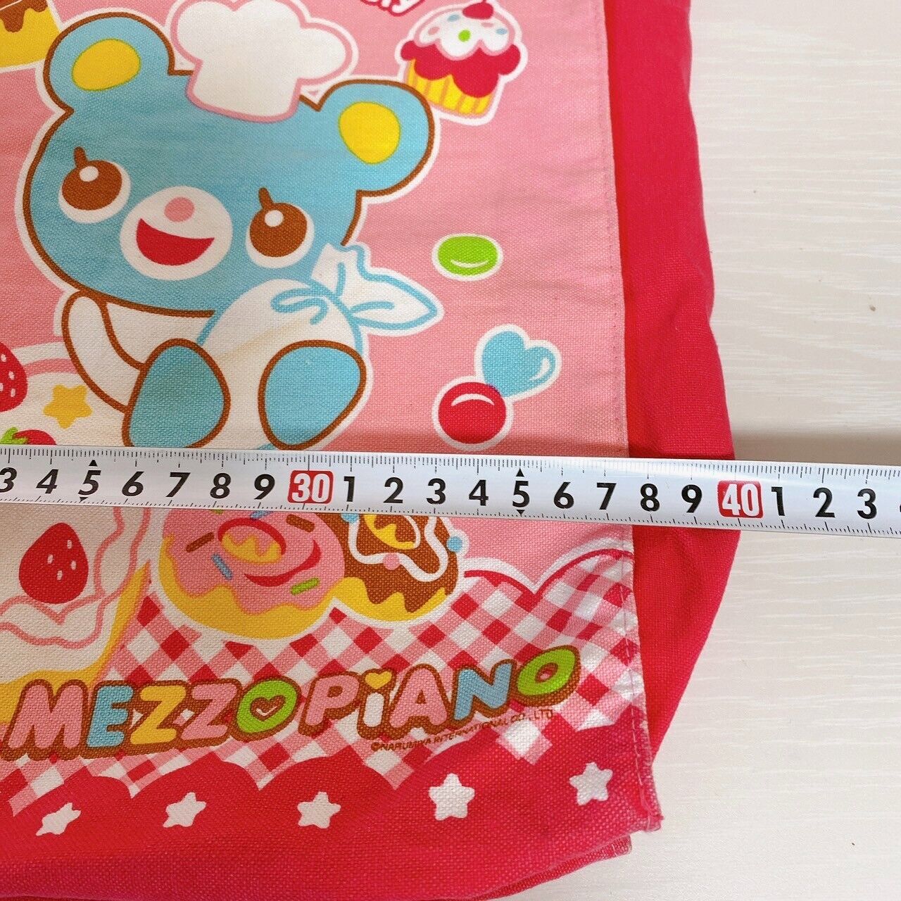 Mezzo Piano Lesson Tote Bag Red Mimi Popo Sweets Pocket Character Kawaii Rare