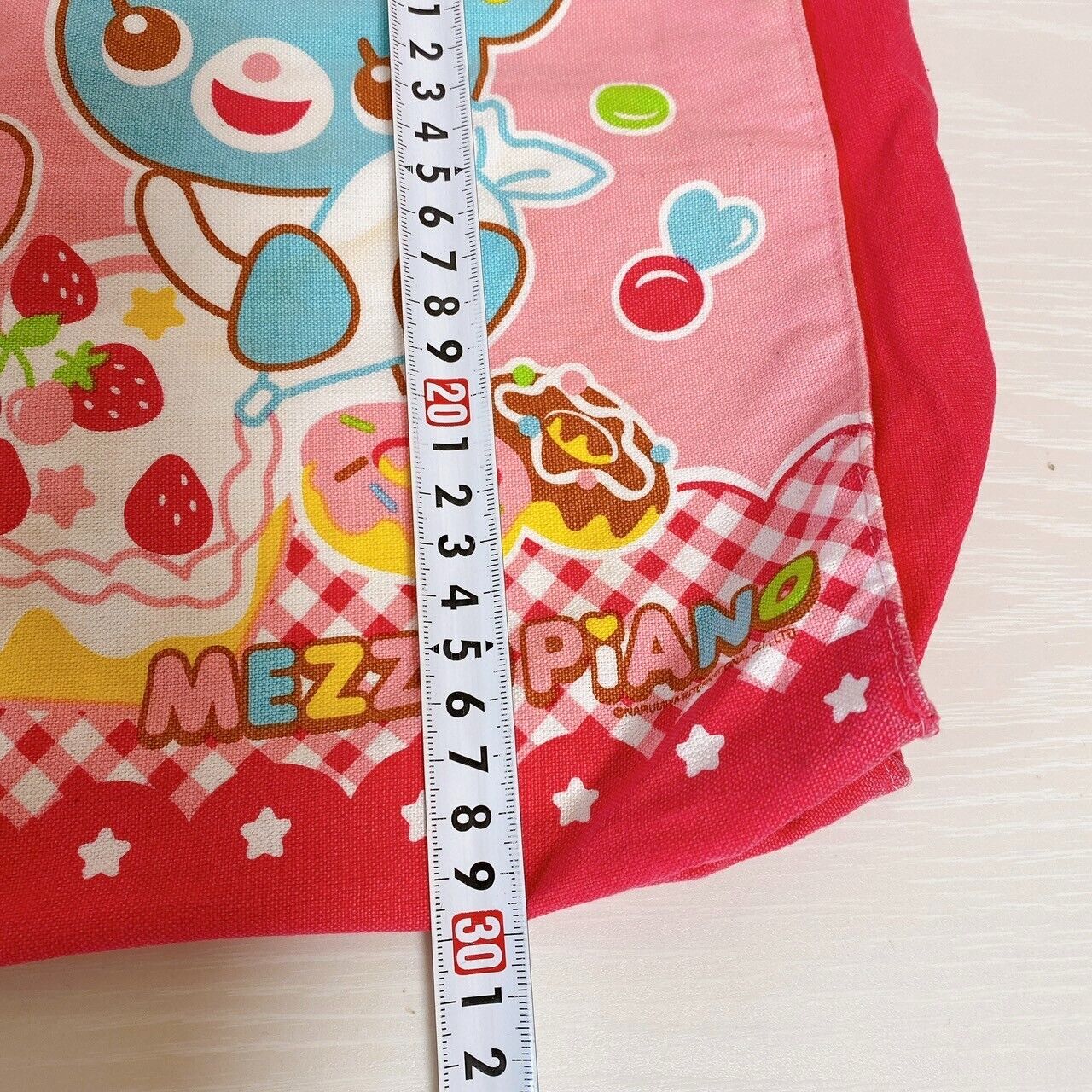 Mezzo Piano Lesson Tote Bag Red Mimi Popo Sweets Pocket Character Kawaii Rare