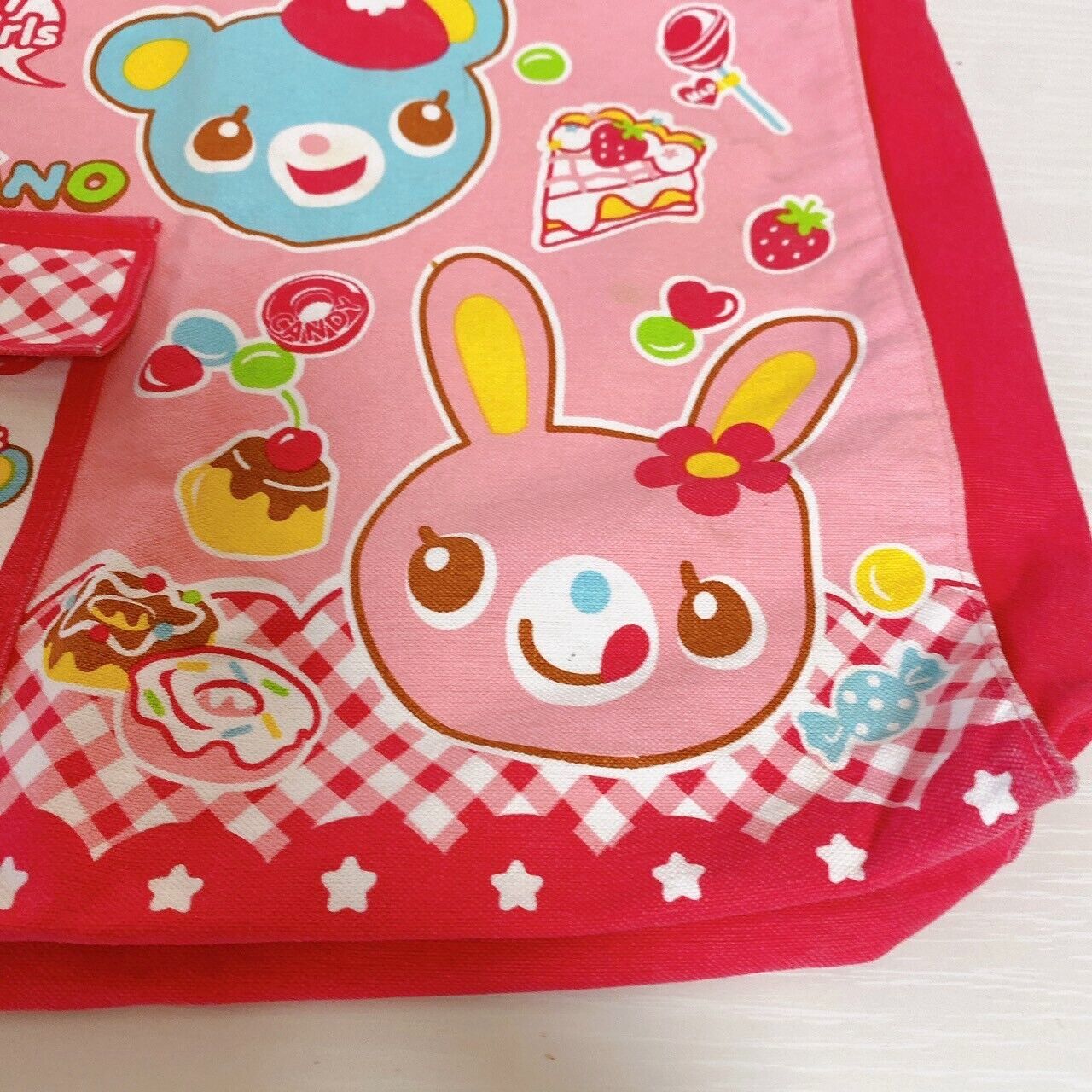 Mezzo Piano Lesson Tote Bag Red Mimi Popo Sweets Pocket Character Kawaii Rare