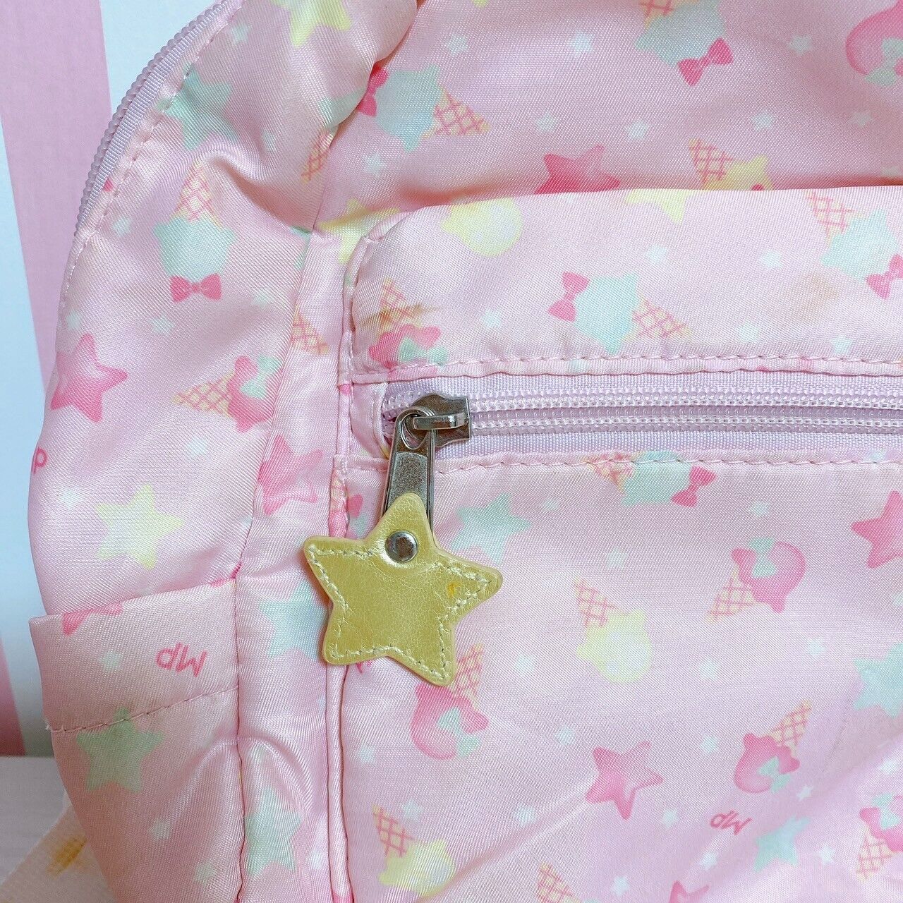 Mezzo Piano Backpack Rucksack School Bag Pink Ice Cream Star Soft Kawaii Rare