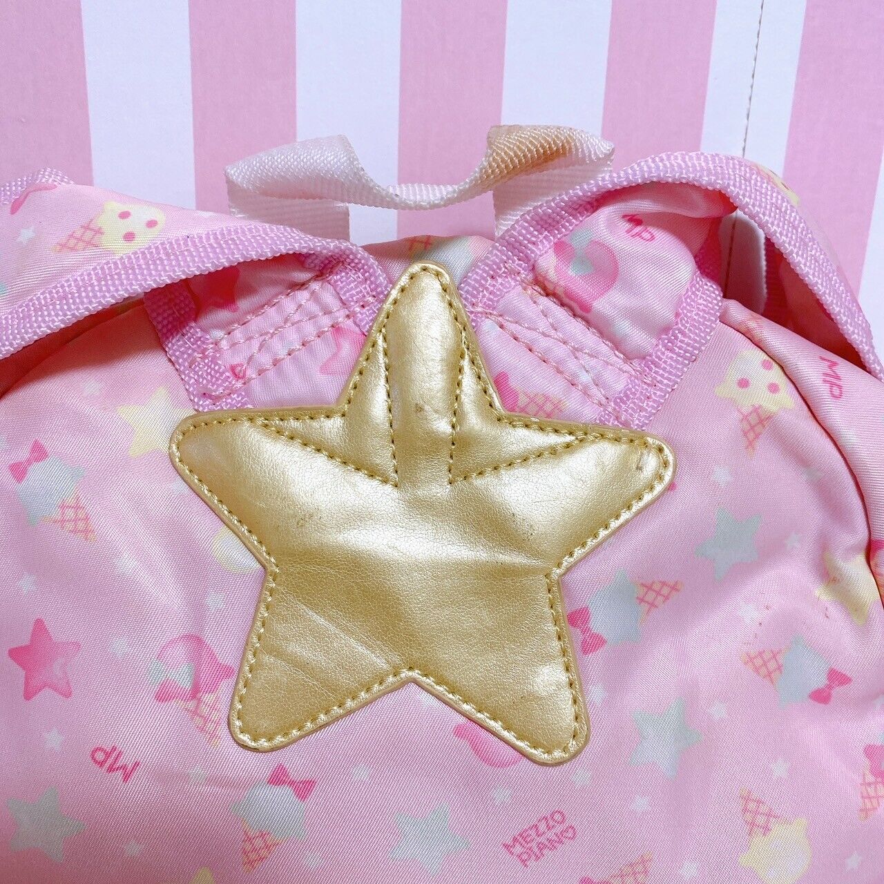 Mezzo Piano Backpack Rucksack School Bag Pink Ice Cream Star Soft Kawaii Rare