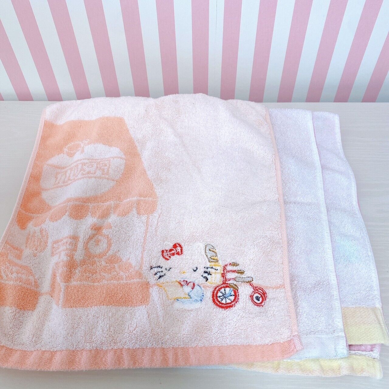 Sanrio Charmmy Charmy Kitty Hello Kitty Sugar Bunnies Face Towel 3 Set Pink Rare