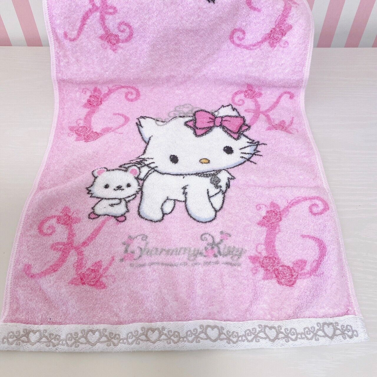 Sanrio Charmmy Charmy Kitty Hello Kitty Sugar Bunnies Face Towel 3 Set Pink Rare