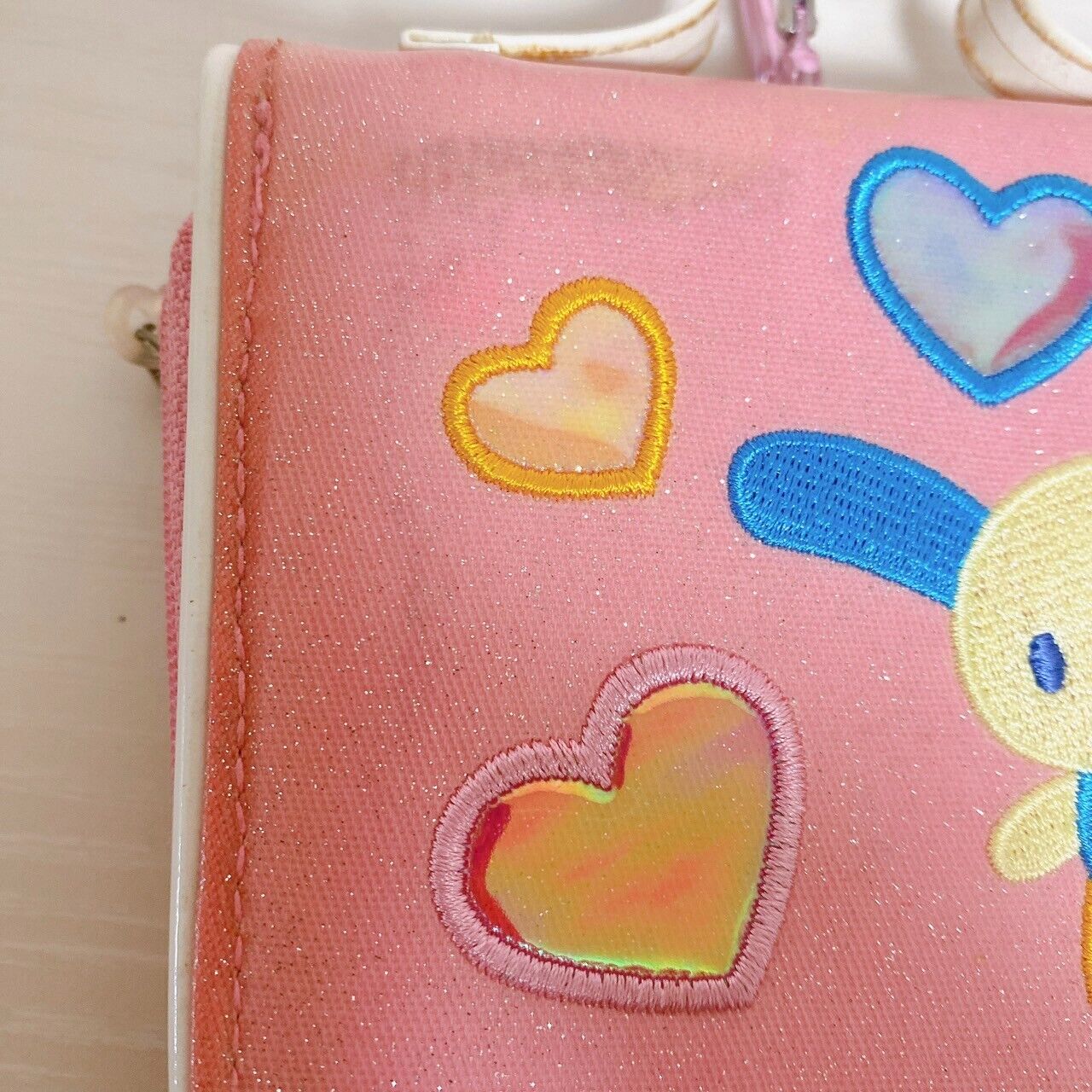 Sanrio Usahana Wallet Coin Case Purse Pink Heart Glitter Character Kawaii Rare