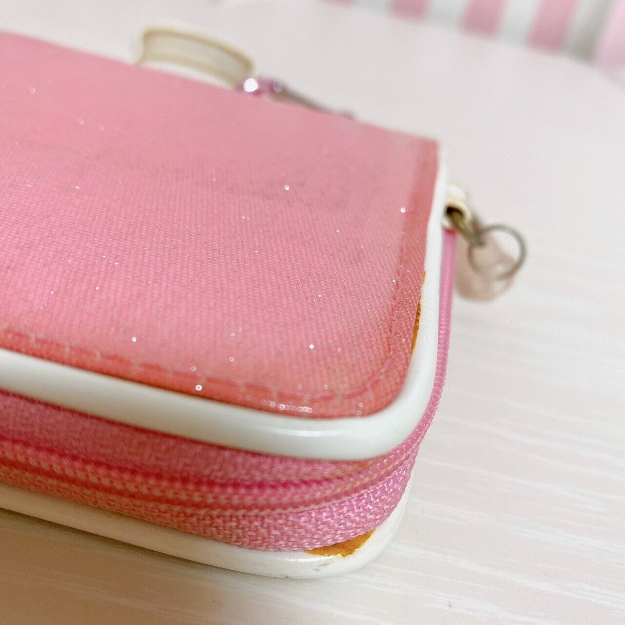 Sanrio Usahana Wallet Coin Case Purse Pink Heart Glitter Character Kawaii Rare