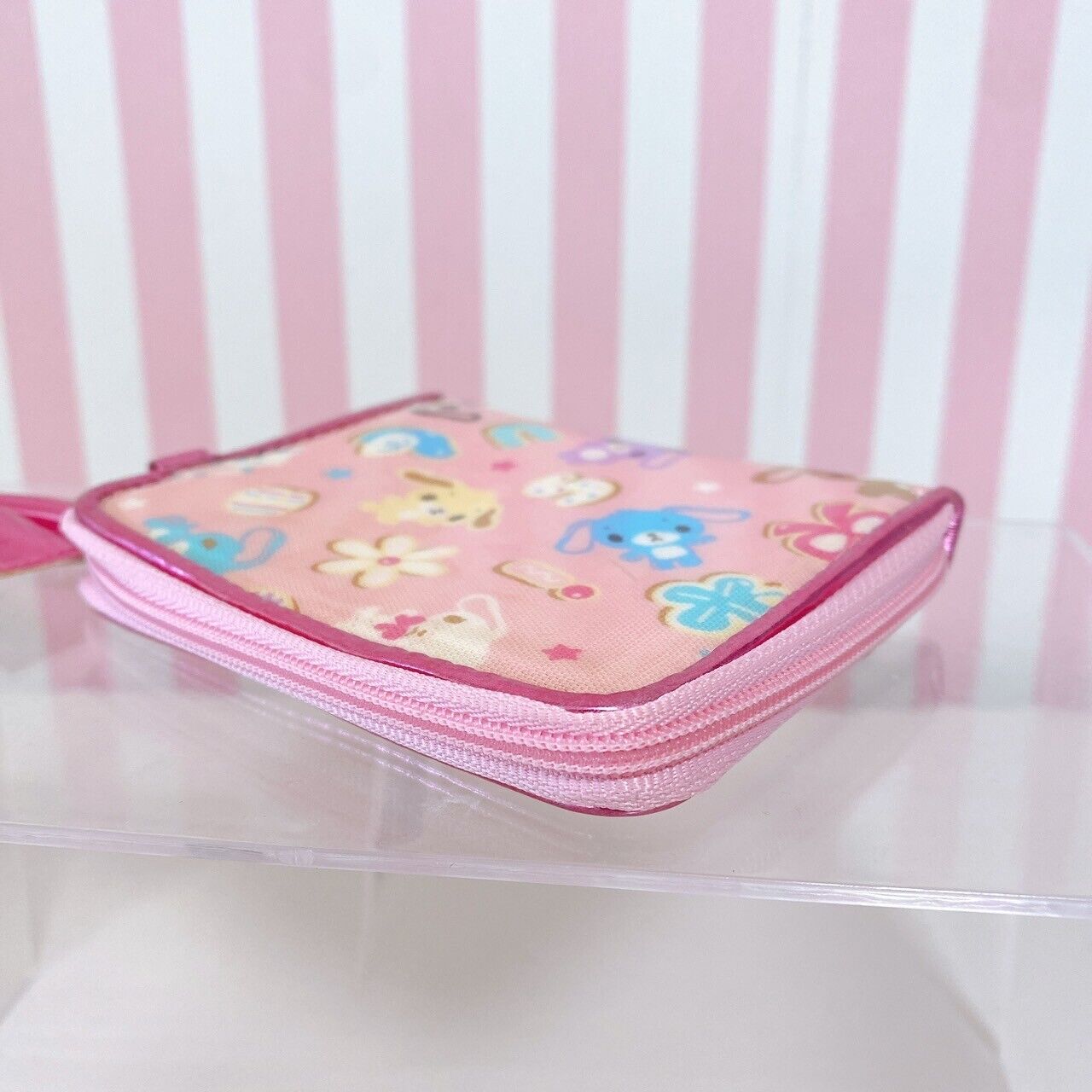 Sanrio Sugar Bunnies Wallet Coin Case Folding Pink Frill Heart Kawaii Character