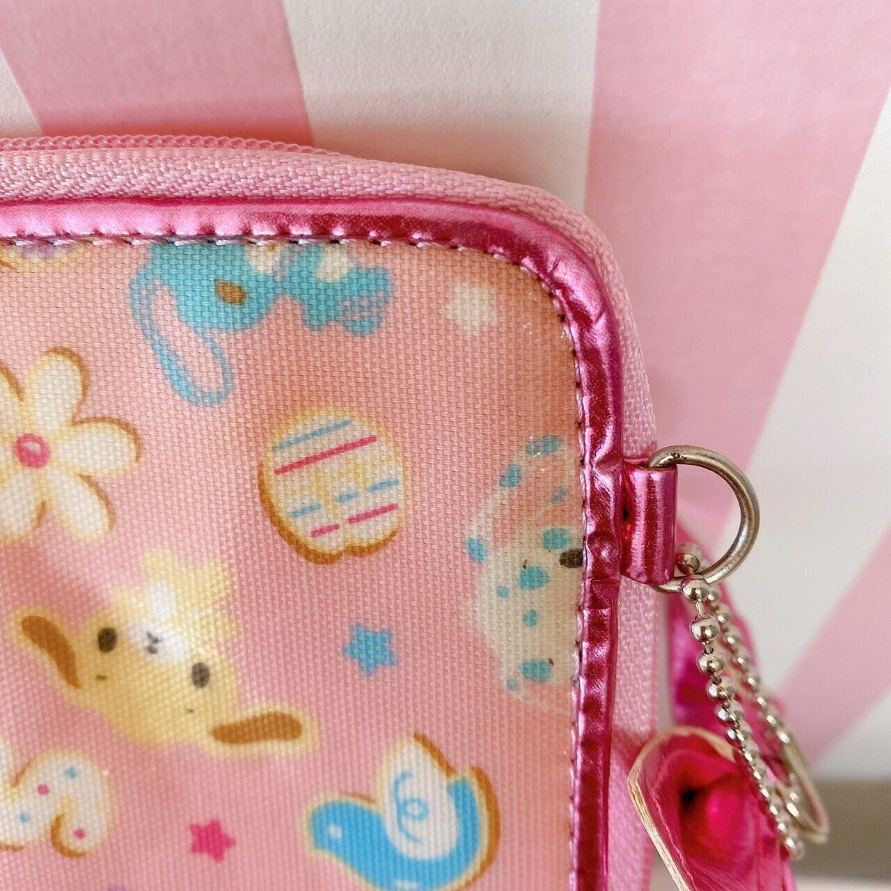 Sanrio Sugar Bunnies Wallet Coin Case Folding Pink Frill Heart Kawaii Character