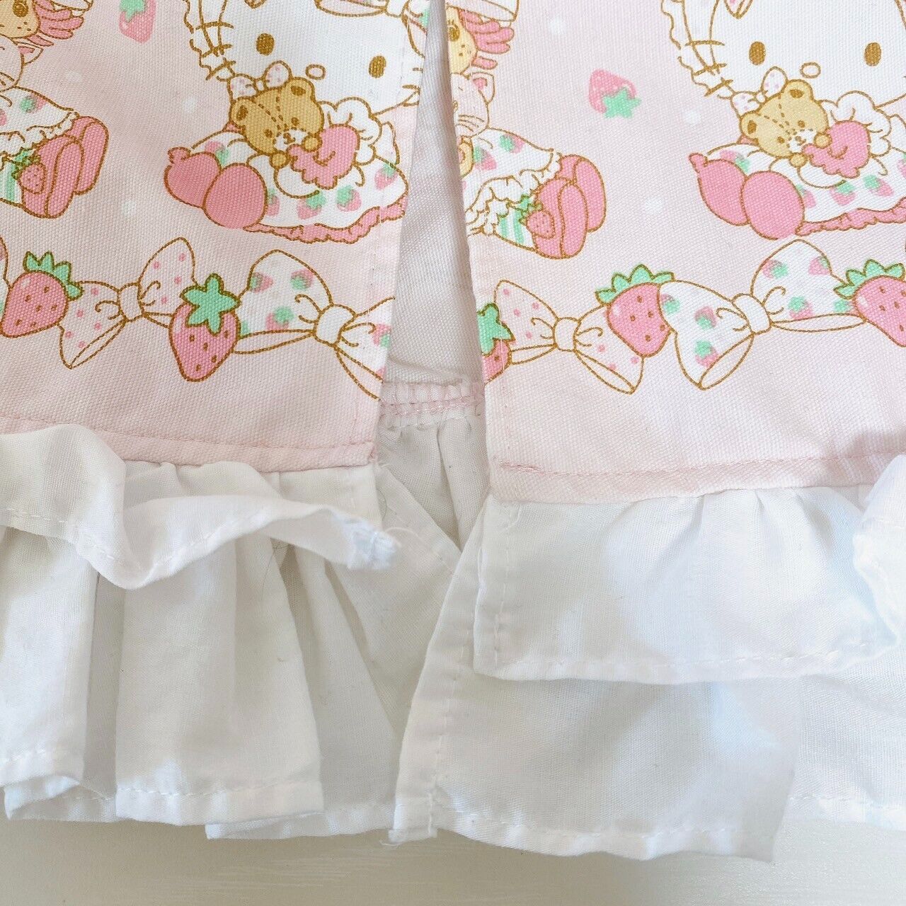 Sanrio Strawberry Shortcake Hello Kitty Collaboration Apron Pink Kawaii 100 Rare