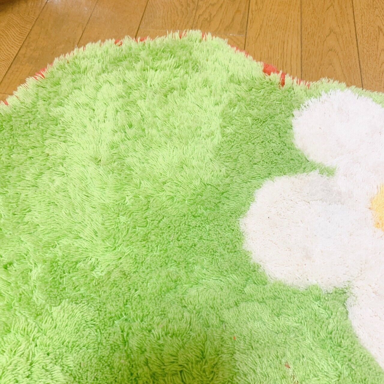 Mother Garden Rug Mat Big Strawberry Red Flower White Green Kawaii Cute Rare