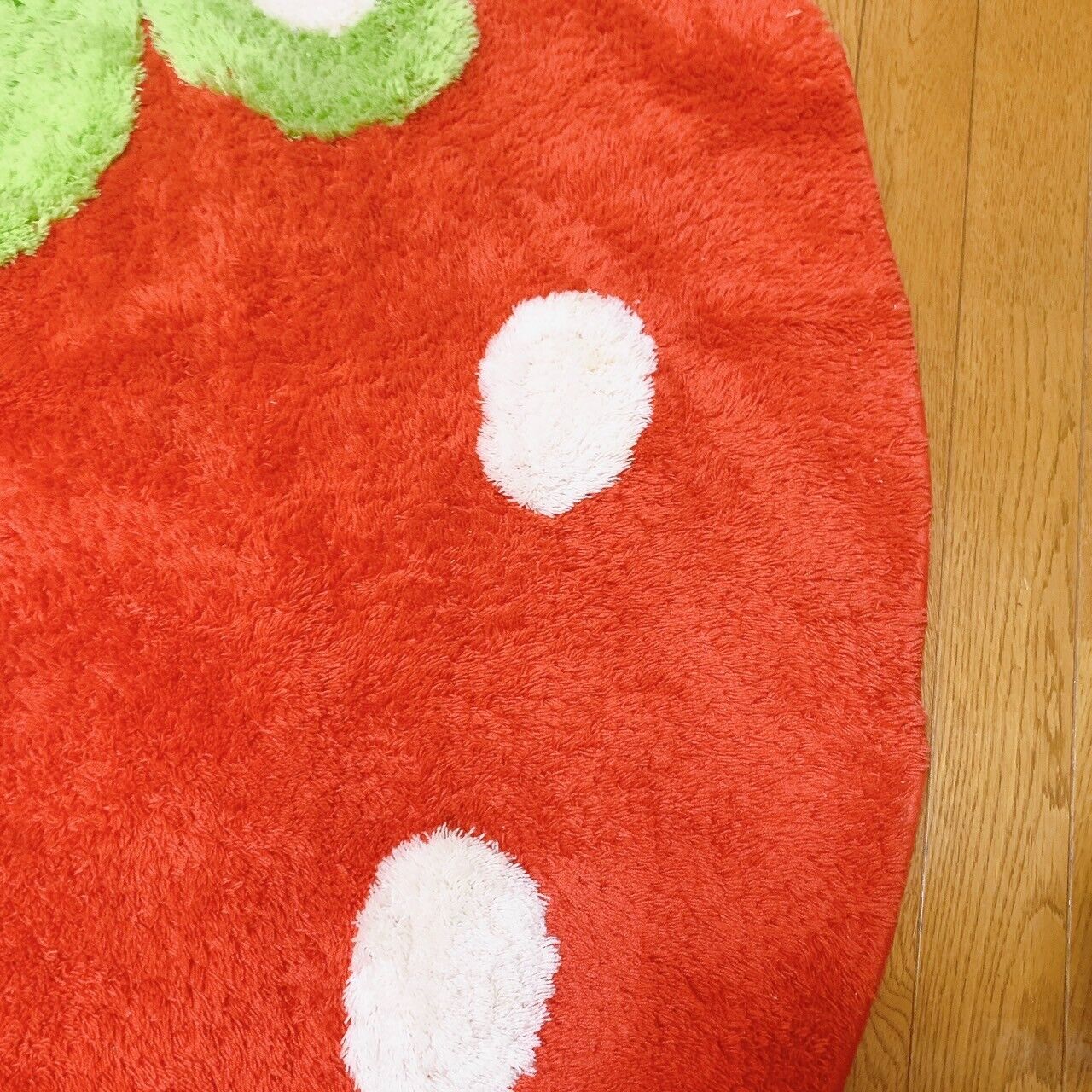 Mother Garden Rug Mat Big Strawberry Red Flower White Green Kawaii Cute Rare