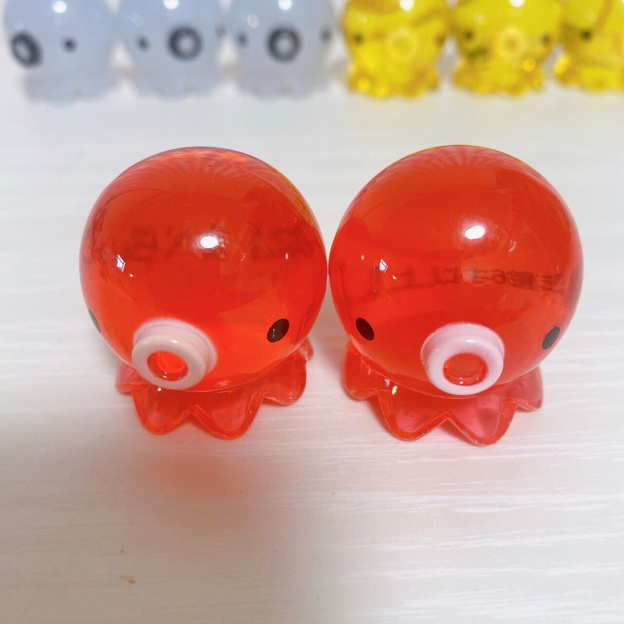 Takocchu Soft Mini Figure Mascot 15 Set Octopus Clear Red Yellow Blue Black Rare