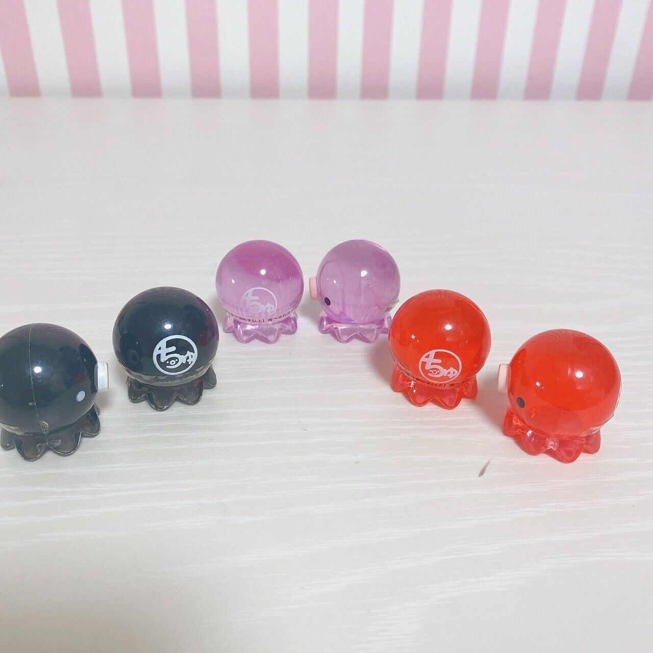 Takocchu Soft Mini Figure Mascot 15 Set Octopus Clear Red Yellow Blue Black Rare