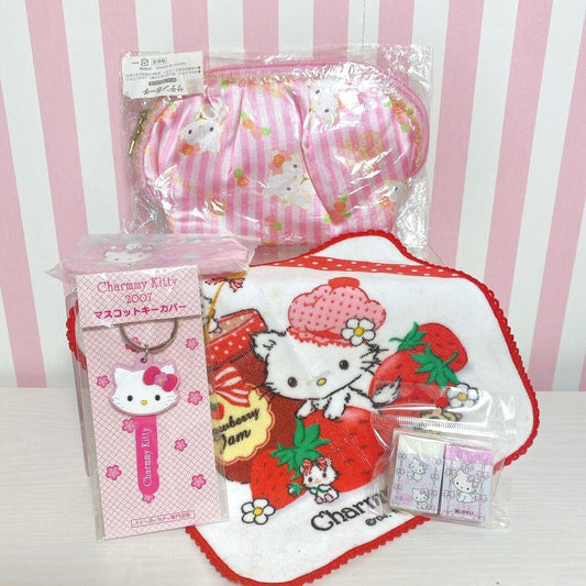 Sanrio Charmmy Charmy Kitty 5 Set Pouch Mini Hand Towel Key Cover Eraser Kawaii