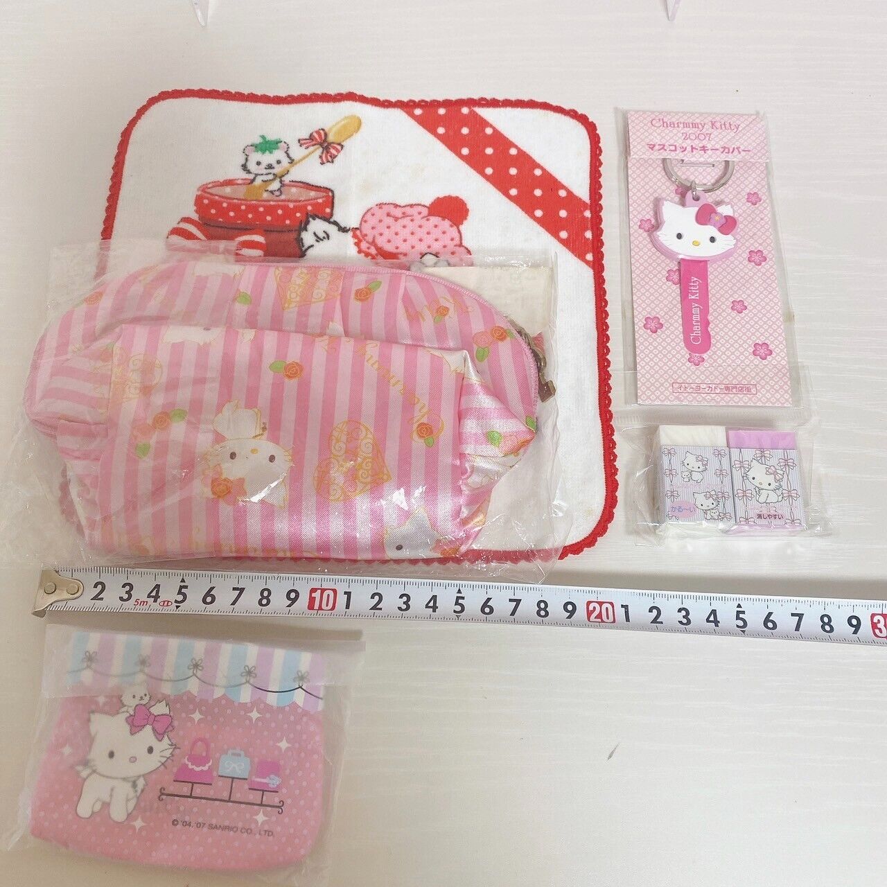 Sanrio Charmmy Charmy Kitty 5 Set Pouch Mini Hand Towel Key Cover Eraser Kawaii