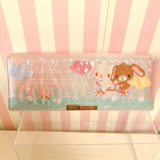 Sanrio Sugar Bunnies Pencil Case Poach Stationery Pink Shirousa Kurousa Bicycle