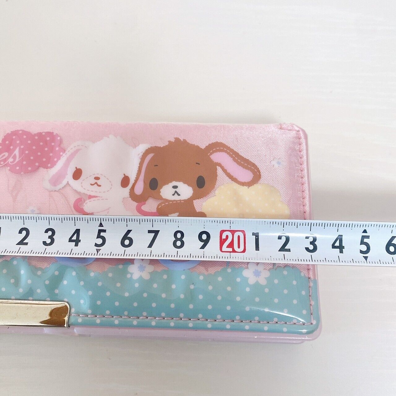 Sanrio Sugar Bunnies Pencil Case Poach Stationery Pink Shirousa Kurousa Bicycle