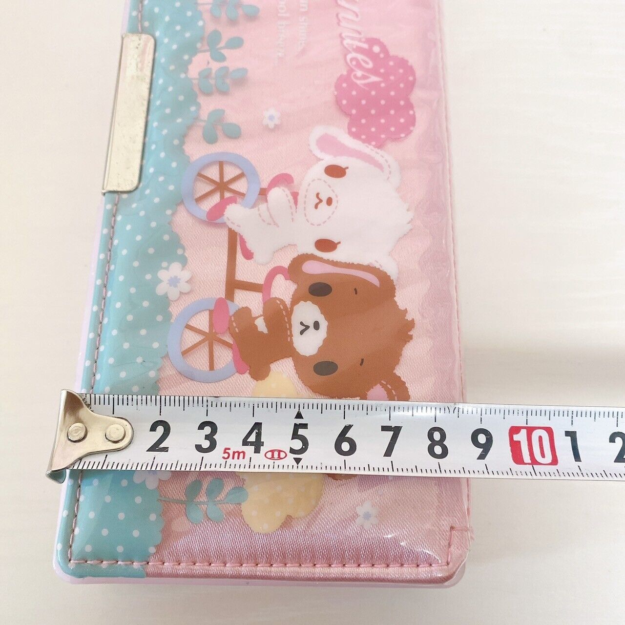 Sanrio Sugar Bunnies Pencil Case Poach Stationery Pink Shirousa Kurousa Bicycle