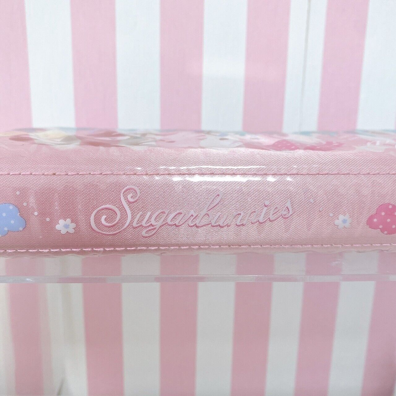 Sanrio Sugar Bunnies Pencil Case Poach Stationery Pink Shirousa Kurousa Bicycle