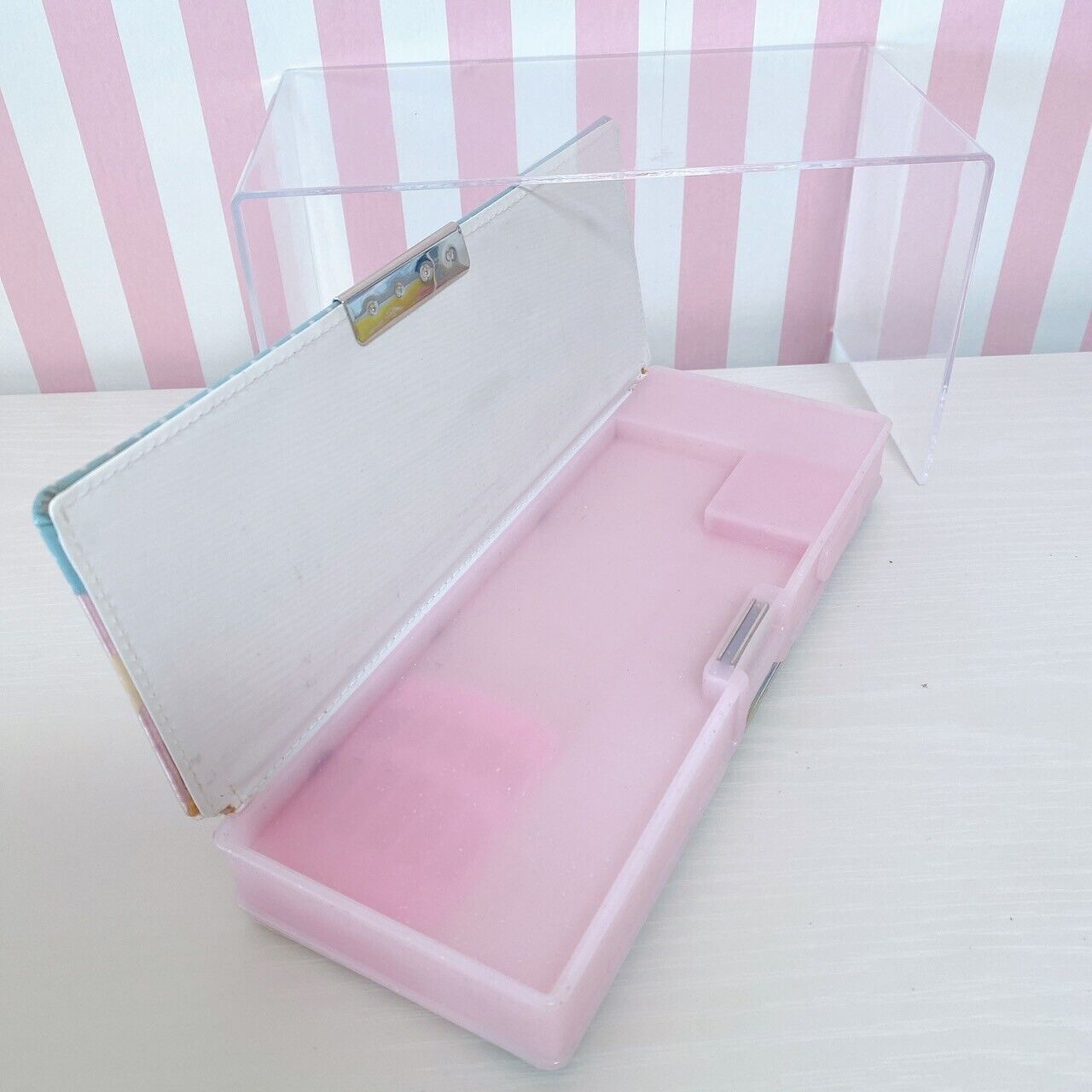 Sanrio Sugar Bunnies Pencil Case Poach Stationery Pink Shirousa Kurousa Bicycle