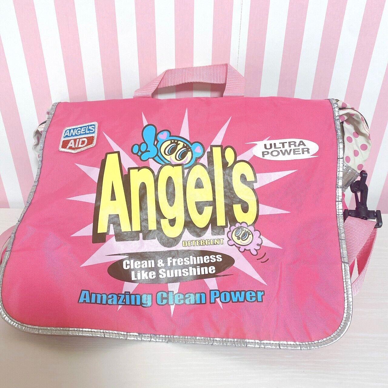 Angel Blue Shoulder Horizontal Bag Rucksack 2way Pink Kindergarten Kids Kawaii