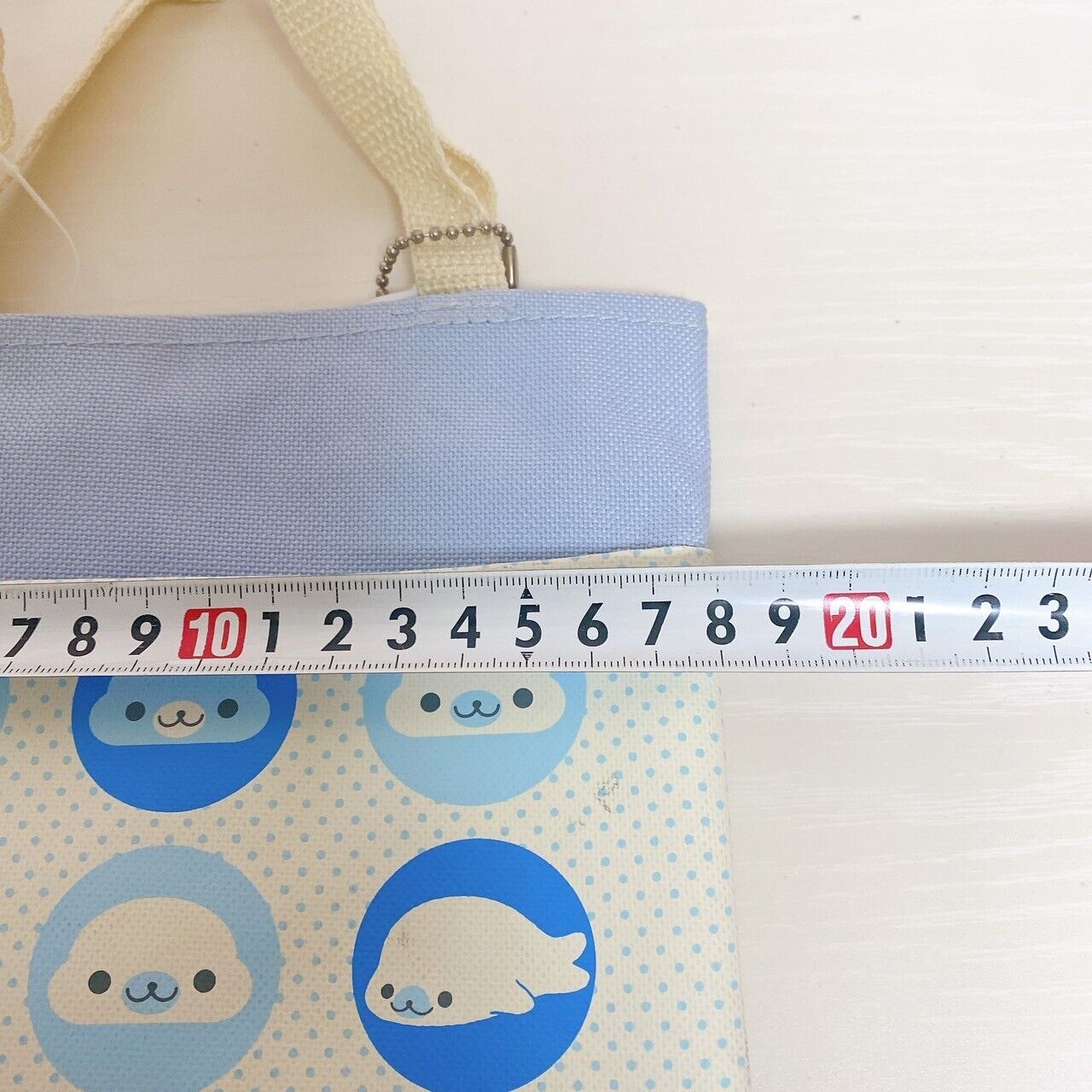 San-X Mamegoma Blue Tote Bag Mini  Keychain Characters Phocidae Kawaii Rare