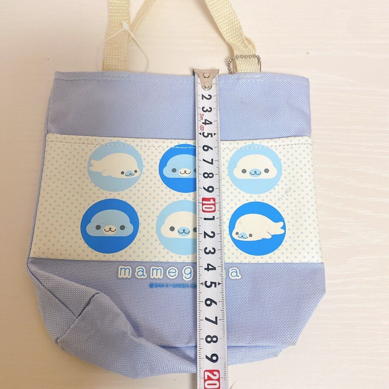 San-X Mamegoma Blue Tote Bag Mini  Keychain Characters Phocidae Kawaii Rare