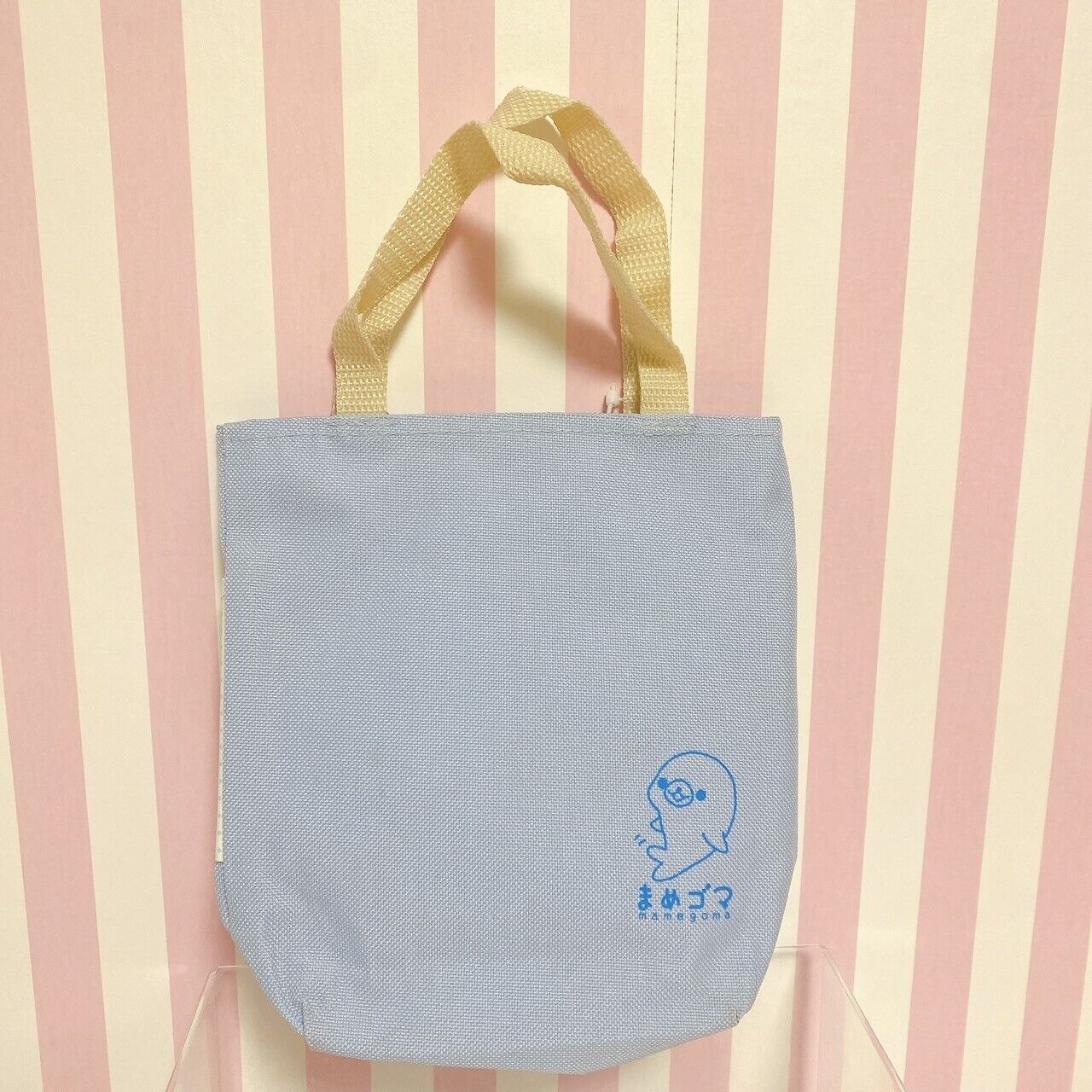 San-X Mamegoma Blue Tote Bag Mini  Keychain Characters Phocidae Kawaii Rare