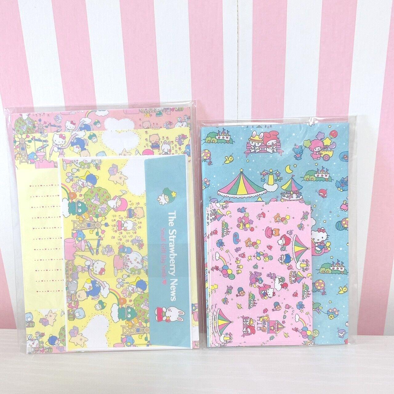 Sanrio Letter Set Stationery Hello Kitty Little Twin Stars My Melody Kawaii Rare