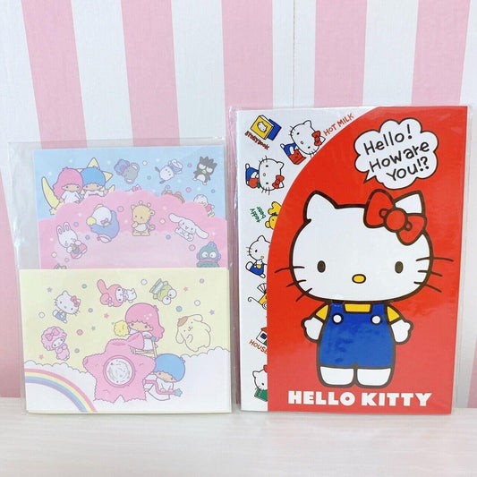 Sanrio Letter Paper 2 Set Stationery Hello Kitty Little Twin Stars Kikilala Rare