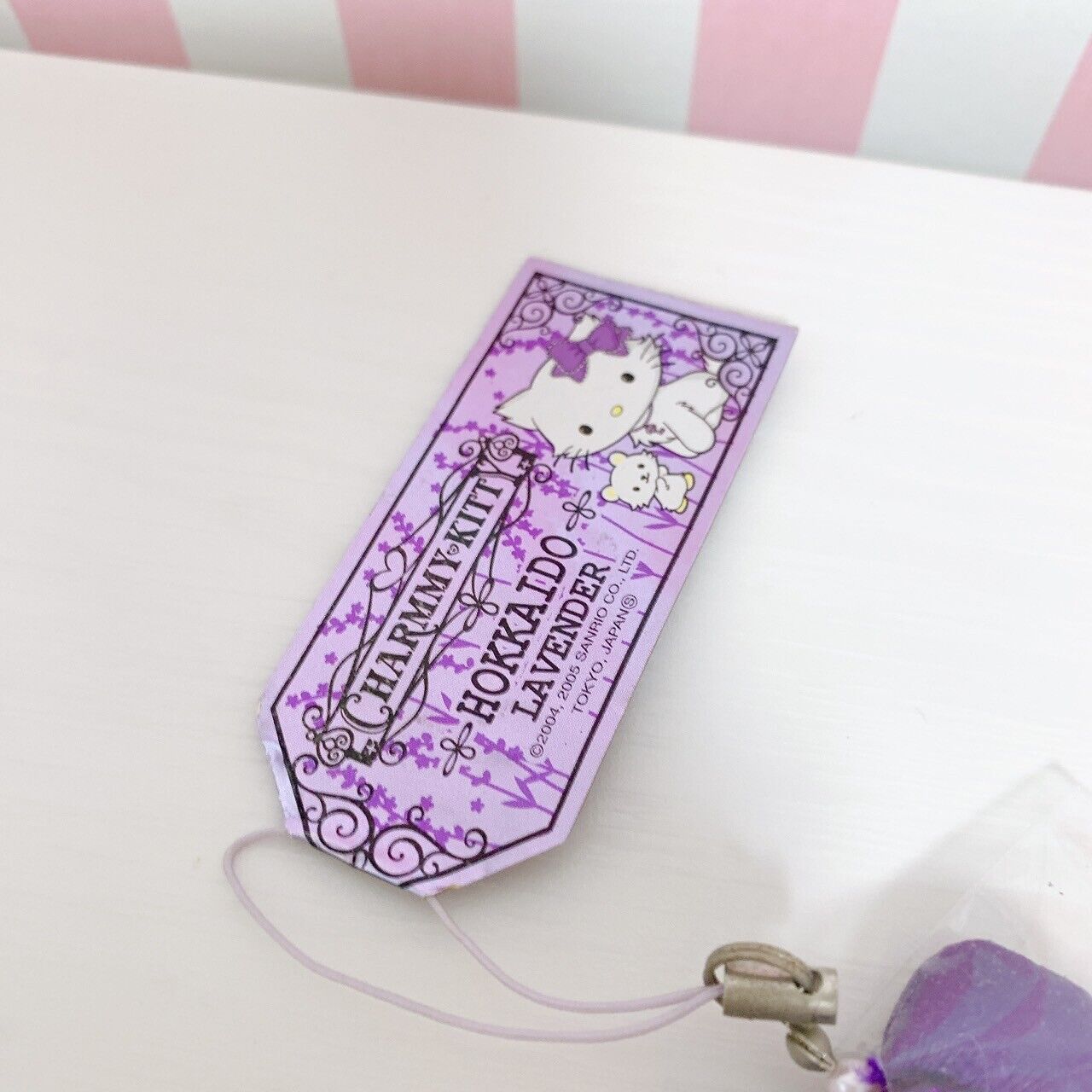 Sanrio Charmmy Charmy Kitty Strap Hokkaido Limited Lavender Purple Ribbon Rare