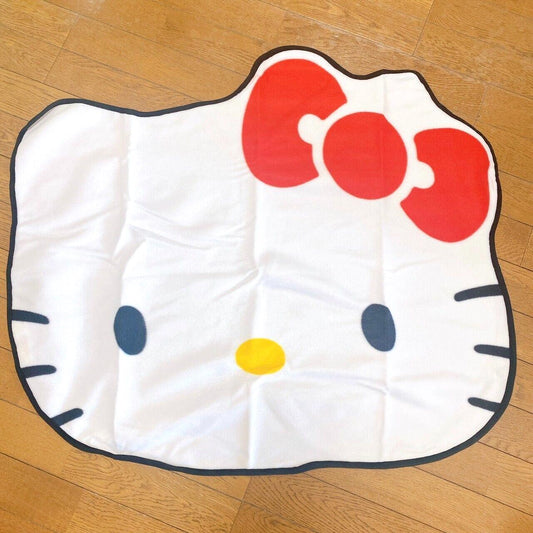 Sanrio Hello Kitty Blanket Rad Big Face Warm Polyester Character Kawaii Rare