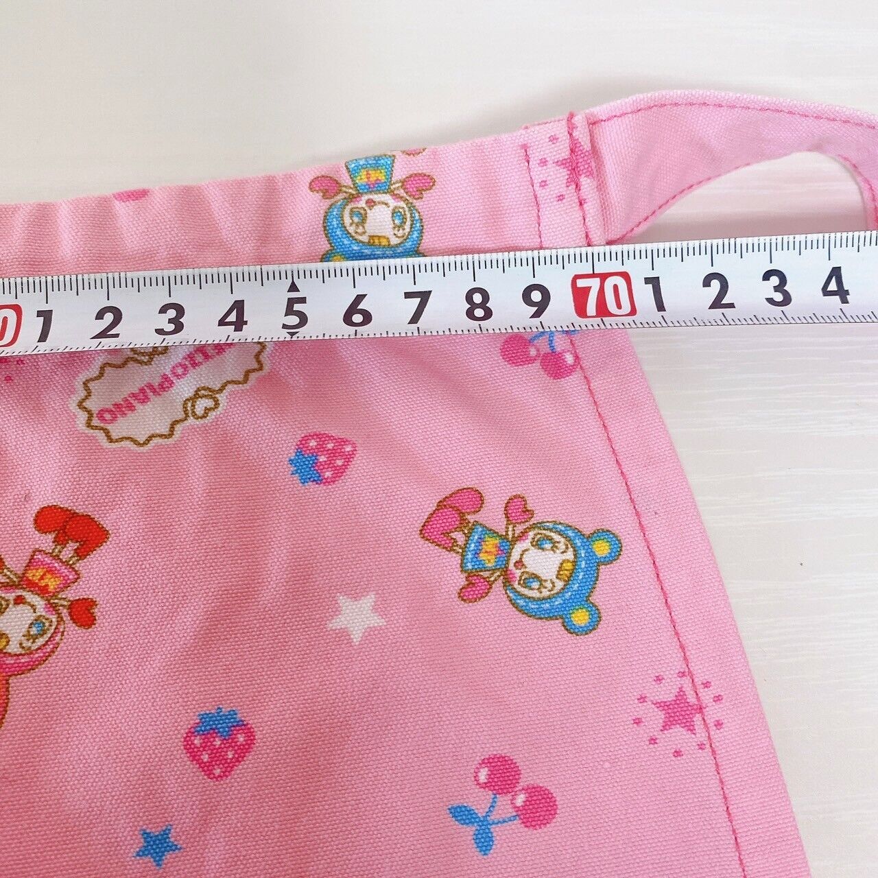 Mezzo Piano Apron 130 Pink Cherry Strawberry Berrie Chan Kids Kawaii Character