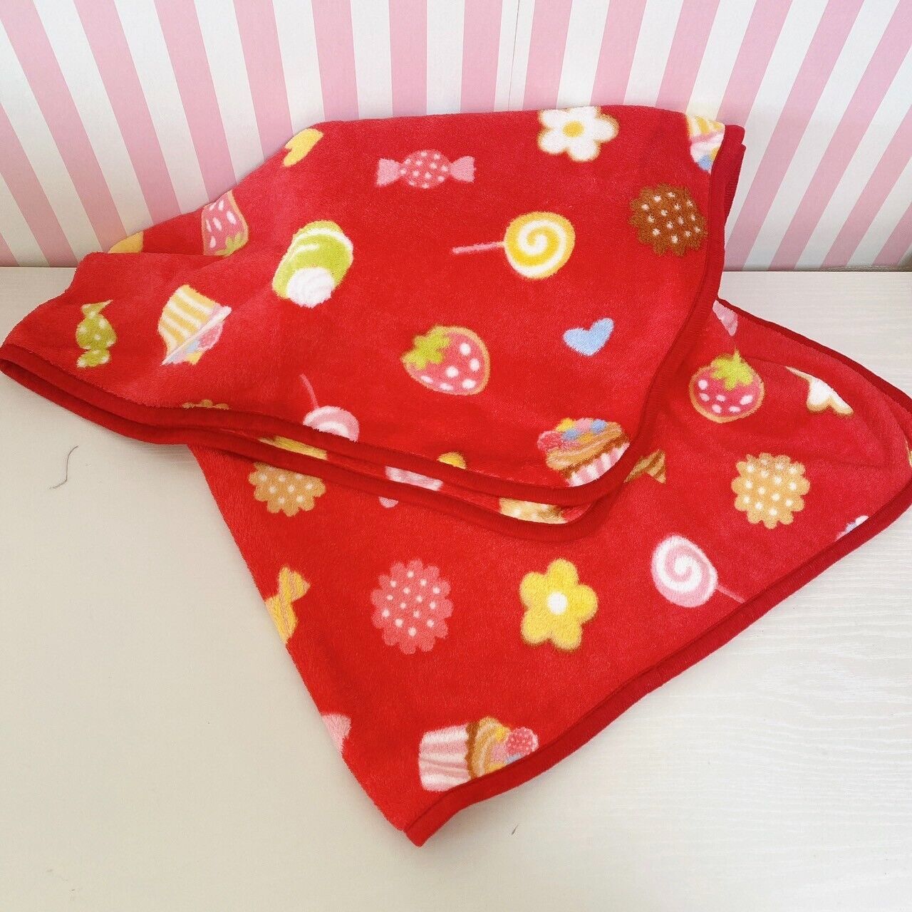 Mother Garden Mothergarden Strawberry Red Blanket Sweets Polyester Kawaii Rare