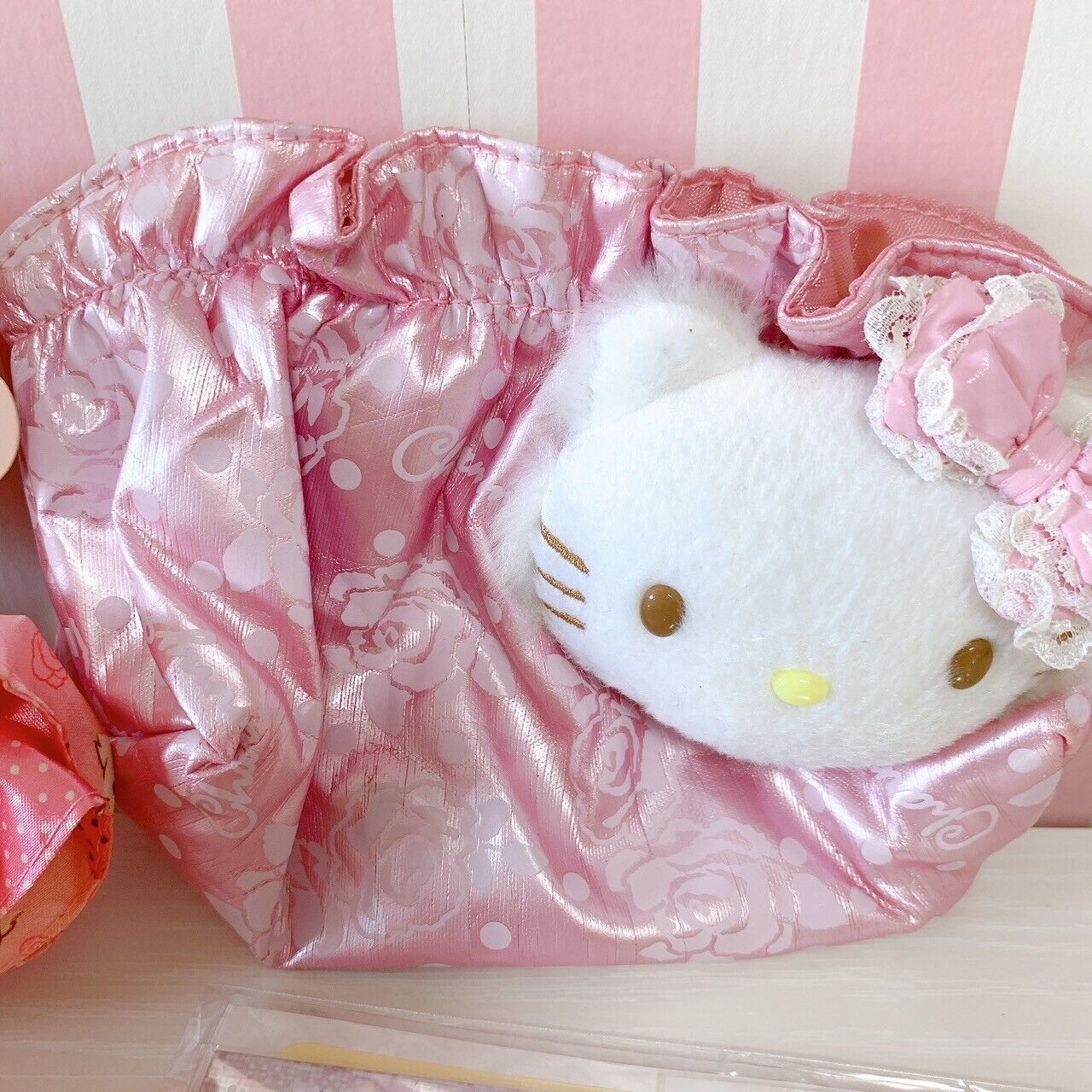 Sanrio Hello Kitty Charmmy Charmy Kitty Pouch Hair Scrunchie Goods Set 4 Pink