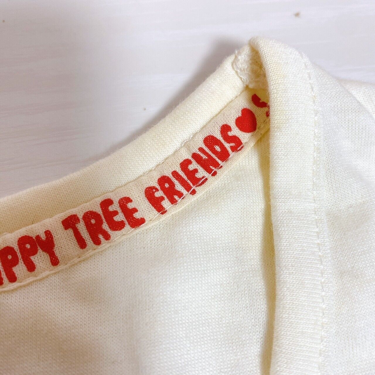 Happy Tree Friends HTF T-shirt Cuddles Heart Clothing Short Sleeve Size M White